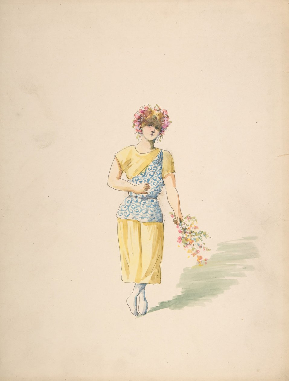Sarı ve Mavili Bir Gençlik Kostümü, n.d.. by Charles Bianchini