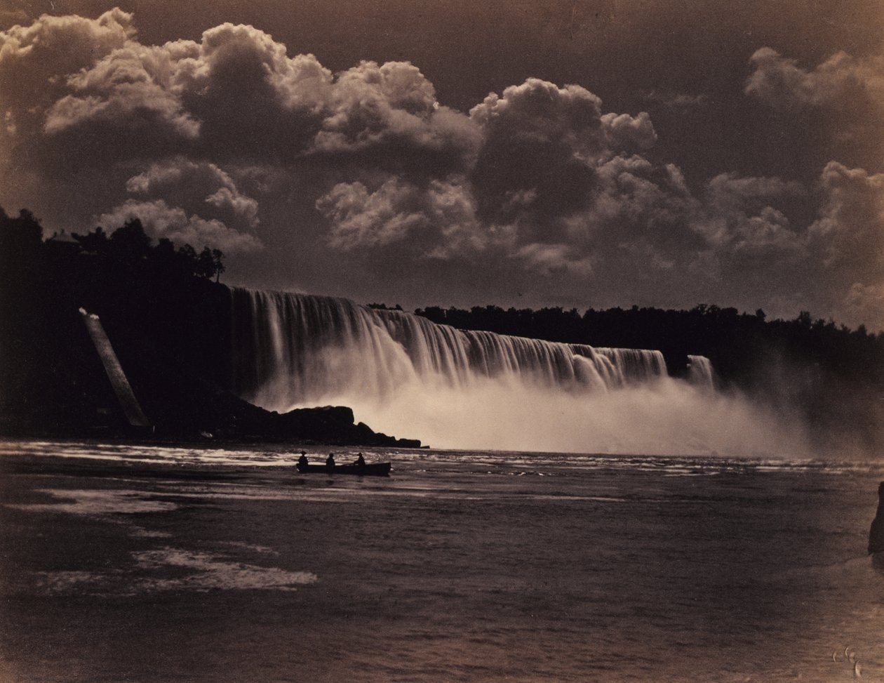 Niagara, Tekne ile, c.1870 (albümen gümüş baskı) by Charles Bierstadt