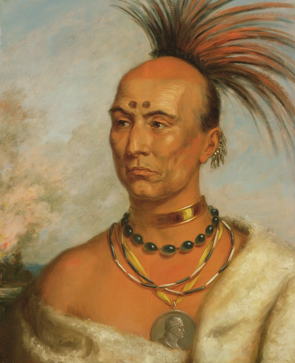 Makataimeshekiakiak (Kara Şahin) c.1853 by Charles Bird King