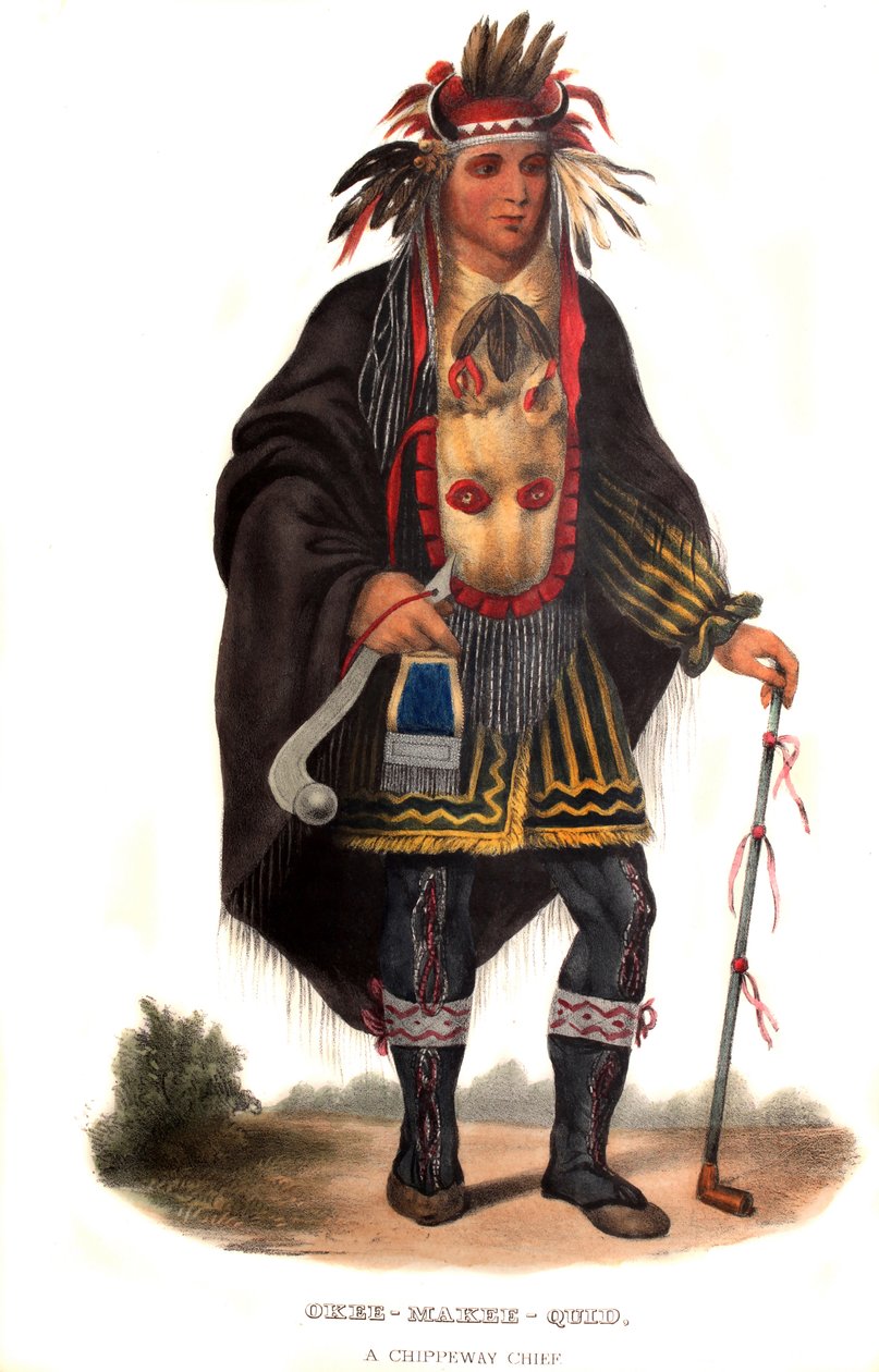 Okeemakeequid, bir Chippeway şefi by Charles Bird King