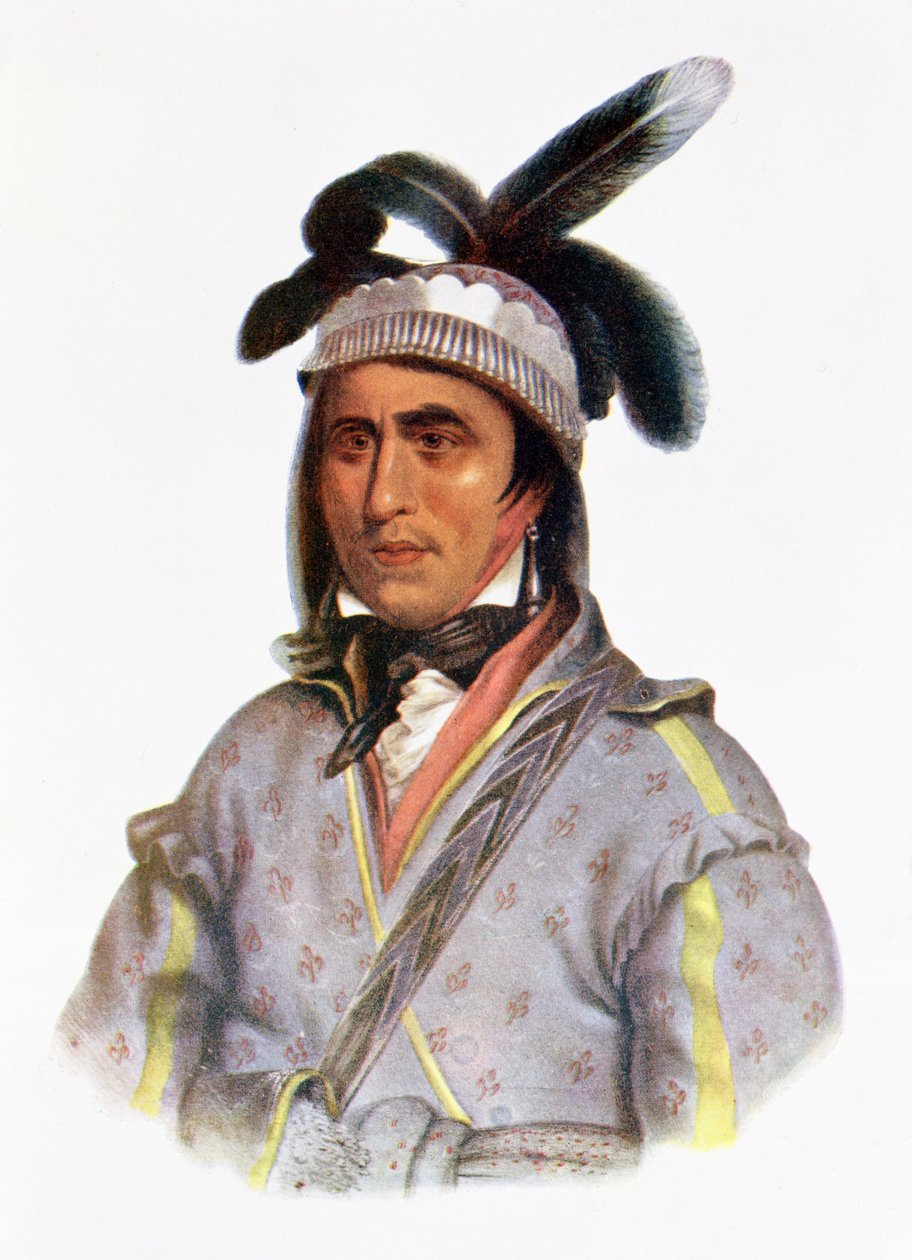 Opothle-Yoholo, a Creek Chief, 1825, Thomas L. McKenney ve James Hall tarafından yazılan 