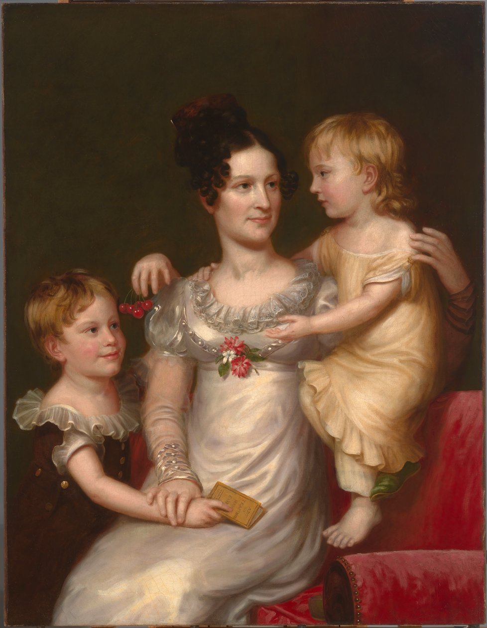 Sarah Weston Seaton, Çocukları Augustine ve Julia ile birlikte, c. 1815. by Charles Bird King