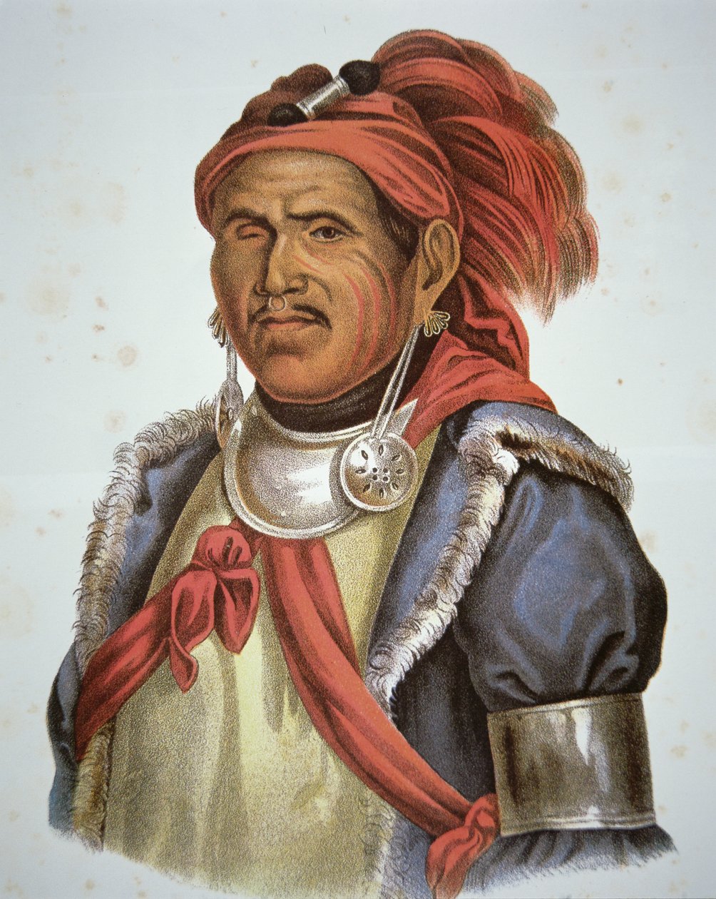 Tenskwatawa (1775-1836) (renkli taş) by Charles Bird King
