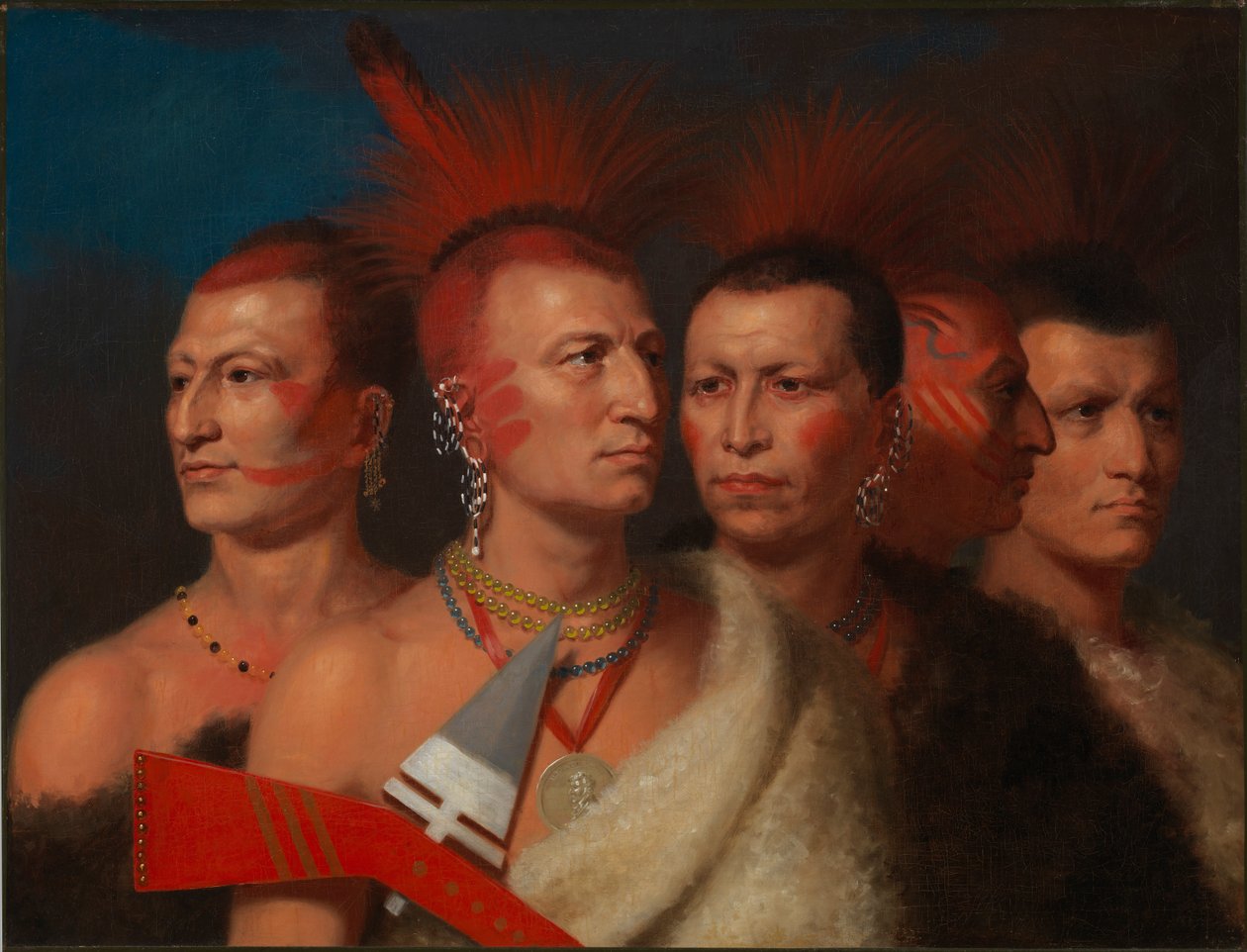 Genç Omahaw, Savaş Kartalı, Küçük Missouri ve Pawnees, 1821. by Charles Bird King