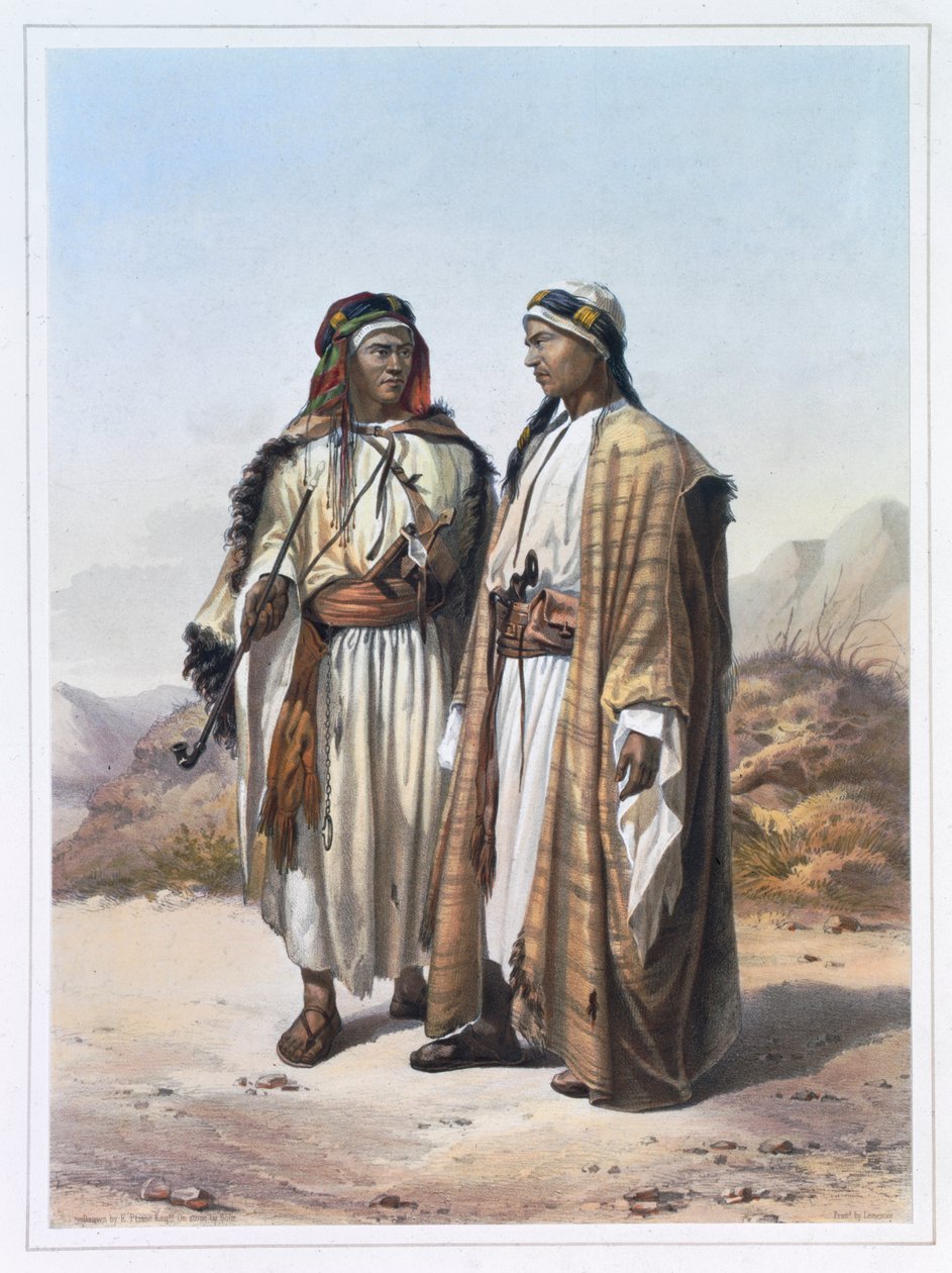 Bir Mahazi ve bir Soualeh Bedevi, 1848 by Charles Bour