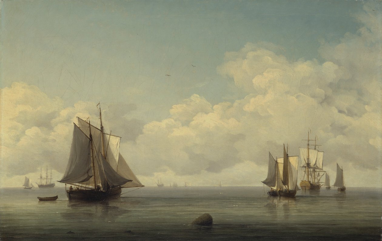 Sakin Denizde Balıkçı Tekneleri by Charles Brooking