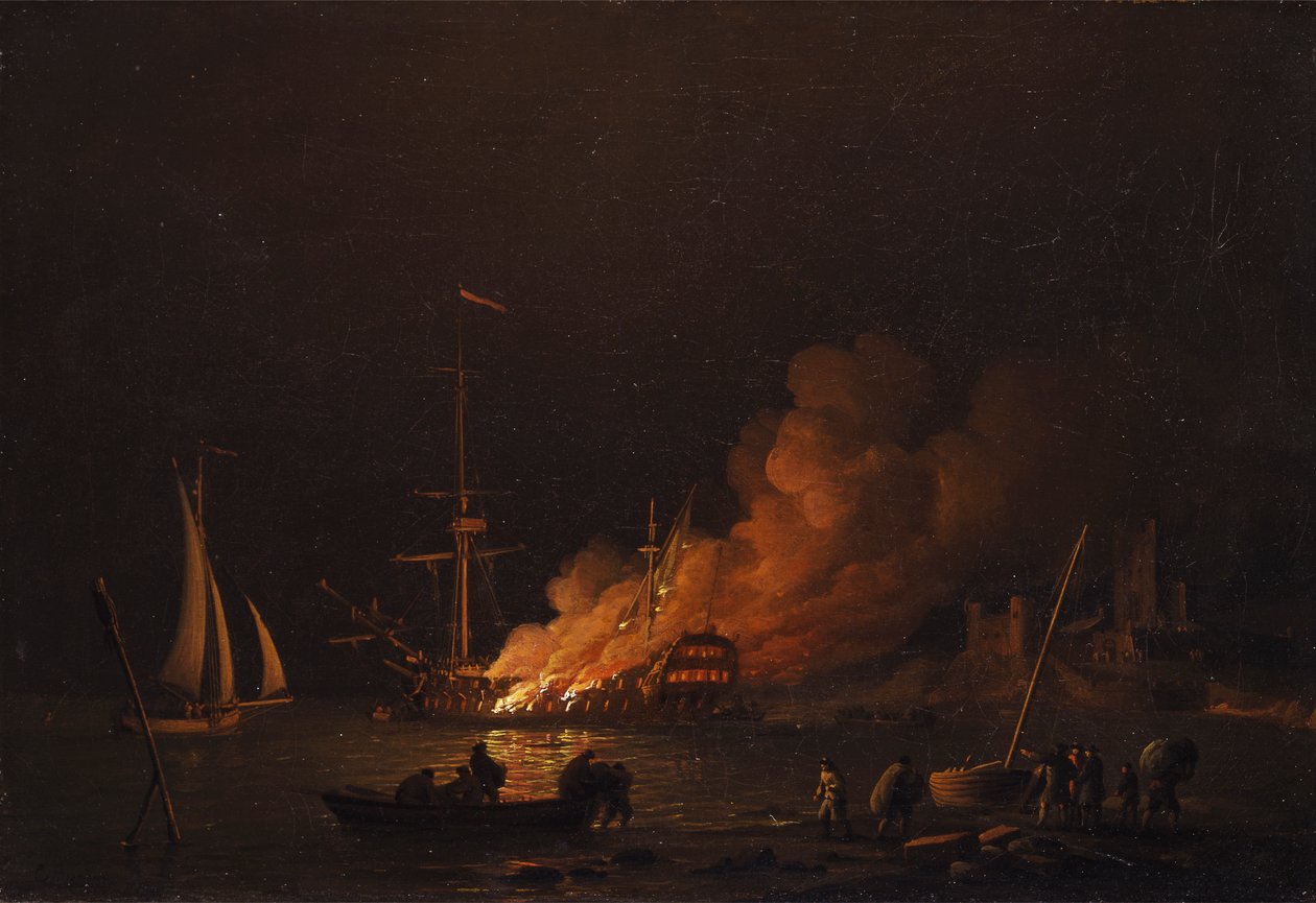 Gece Yanan Gemi by Charles Brooking