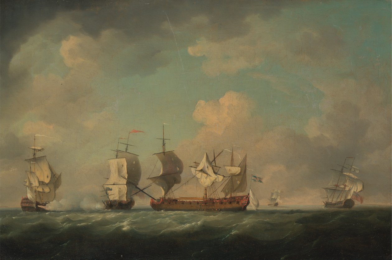 "Marquis d'Antin" ve "Louis Erasme"nin Yakalanması by Charles Brooking