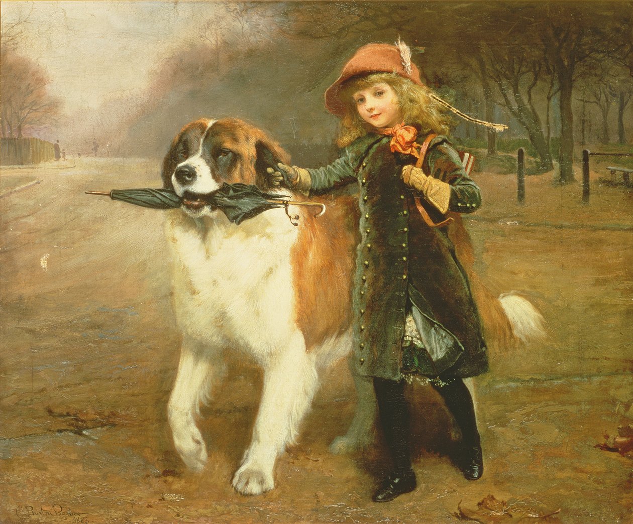 Okula Gitmek, 1883 by Charles Burton
