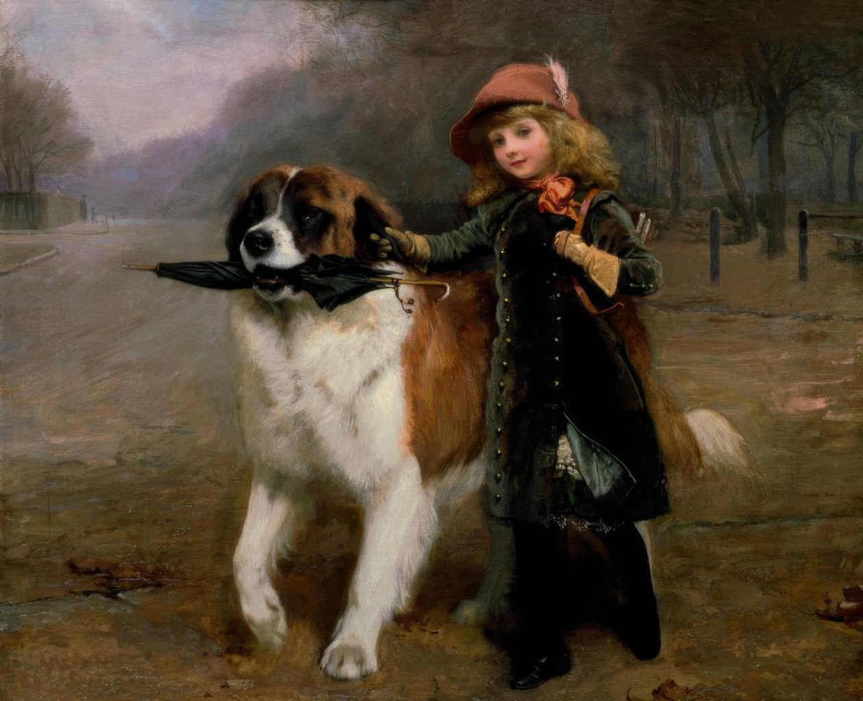Charles B.Barber, Okula Çıkış / Gemälde, 1883 by Charles Burton Barber