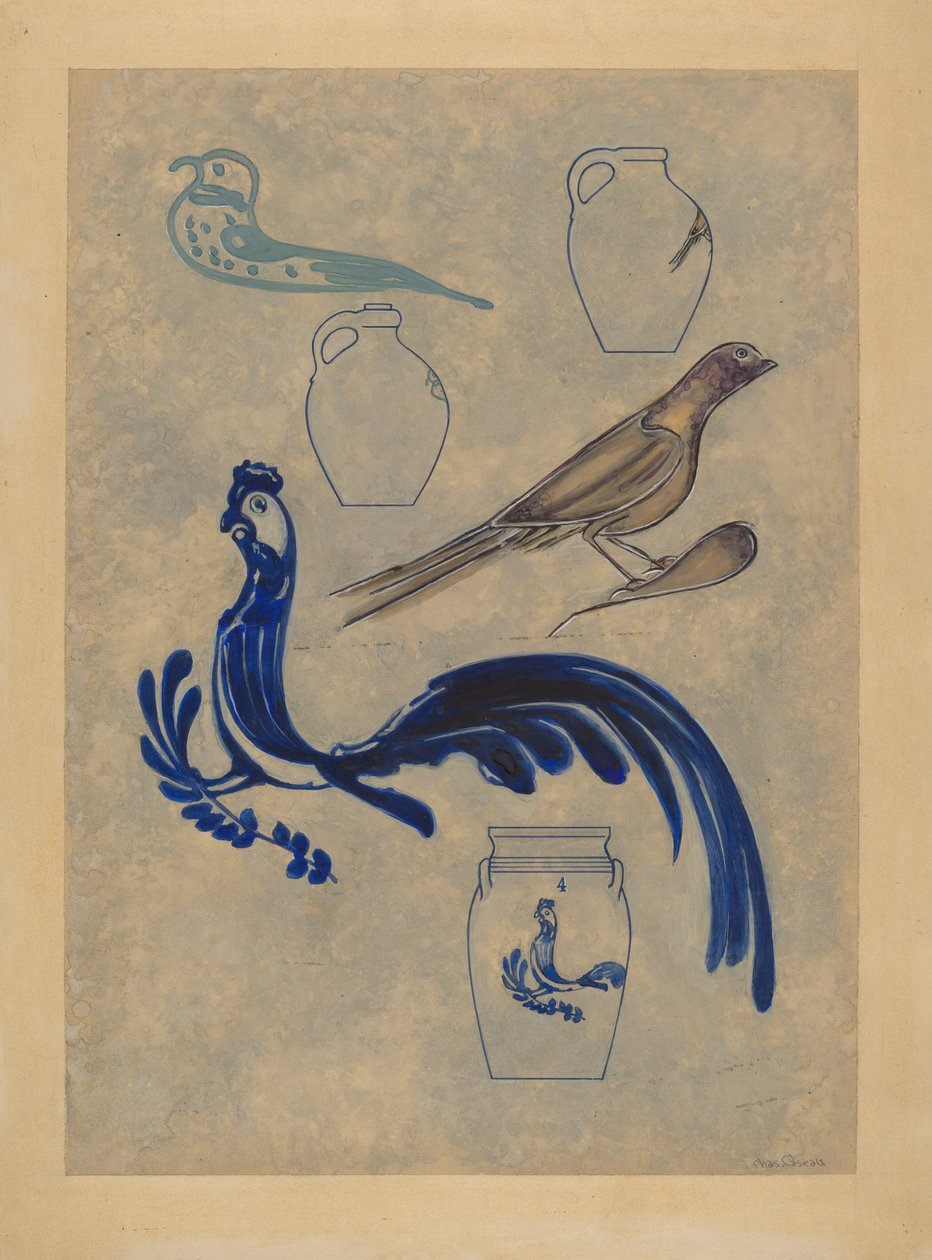 Taş Eşya Üzerine Kuş Süslemeleri, 19351942. by Charles Caseau