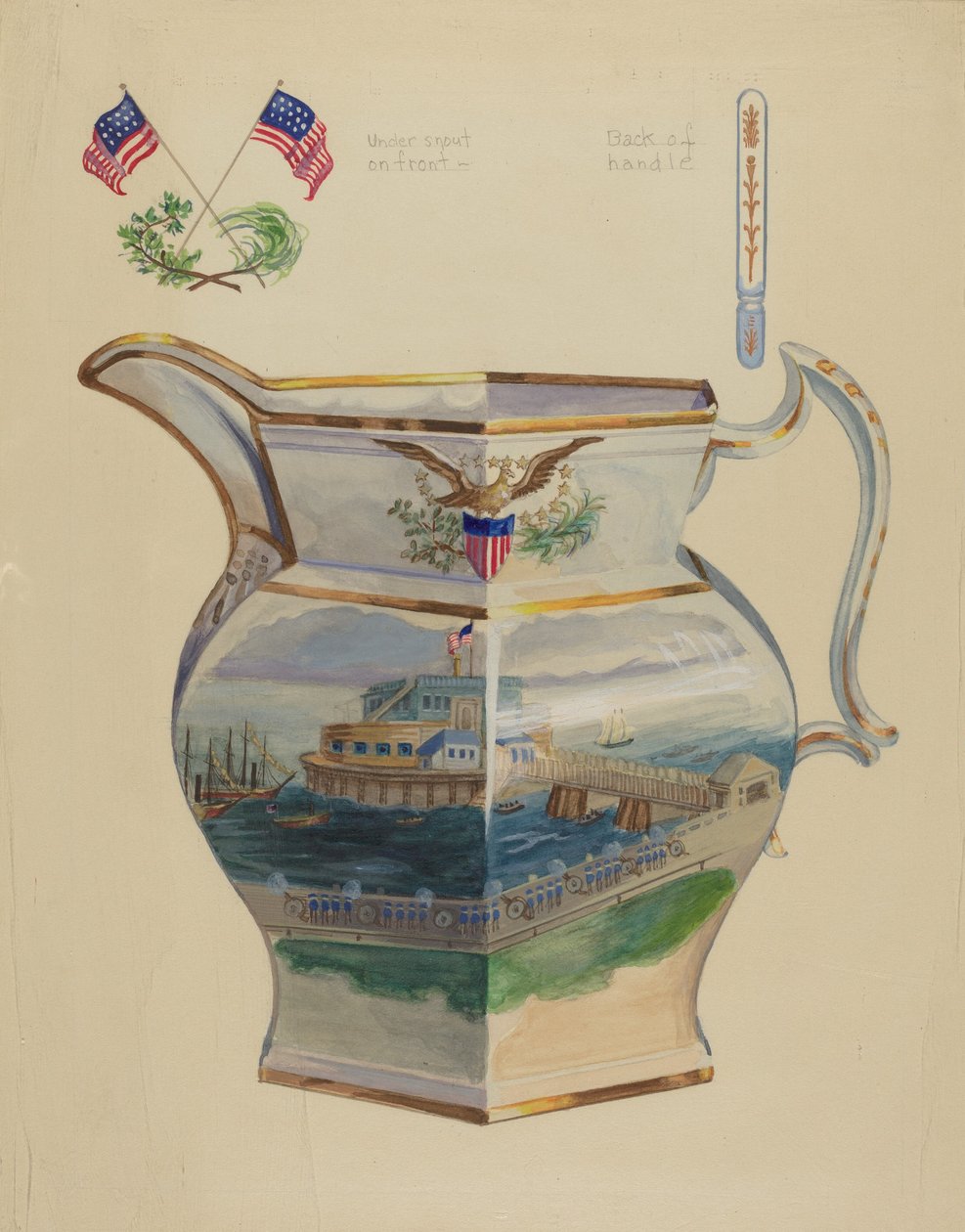 Sırlı Taş Çini Sürahi by Charles Caseau