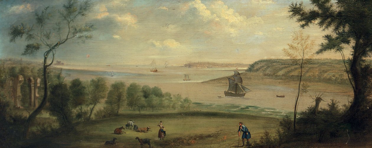 Broke Hall, Suffolk arazisinde dinlenen bir gezgin by Charles Catton