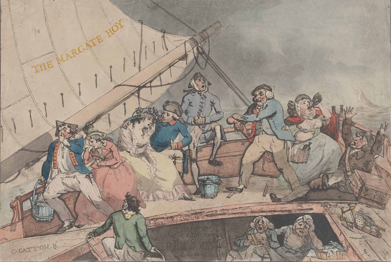 Margate Hoy, 19 Ağustos 1789. by Charles Catton the Younger