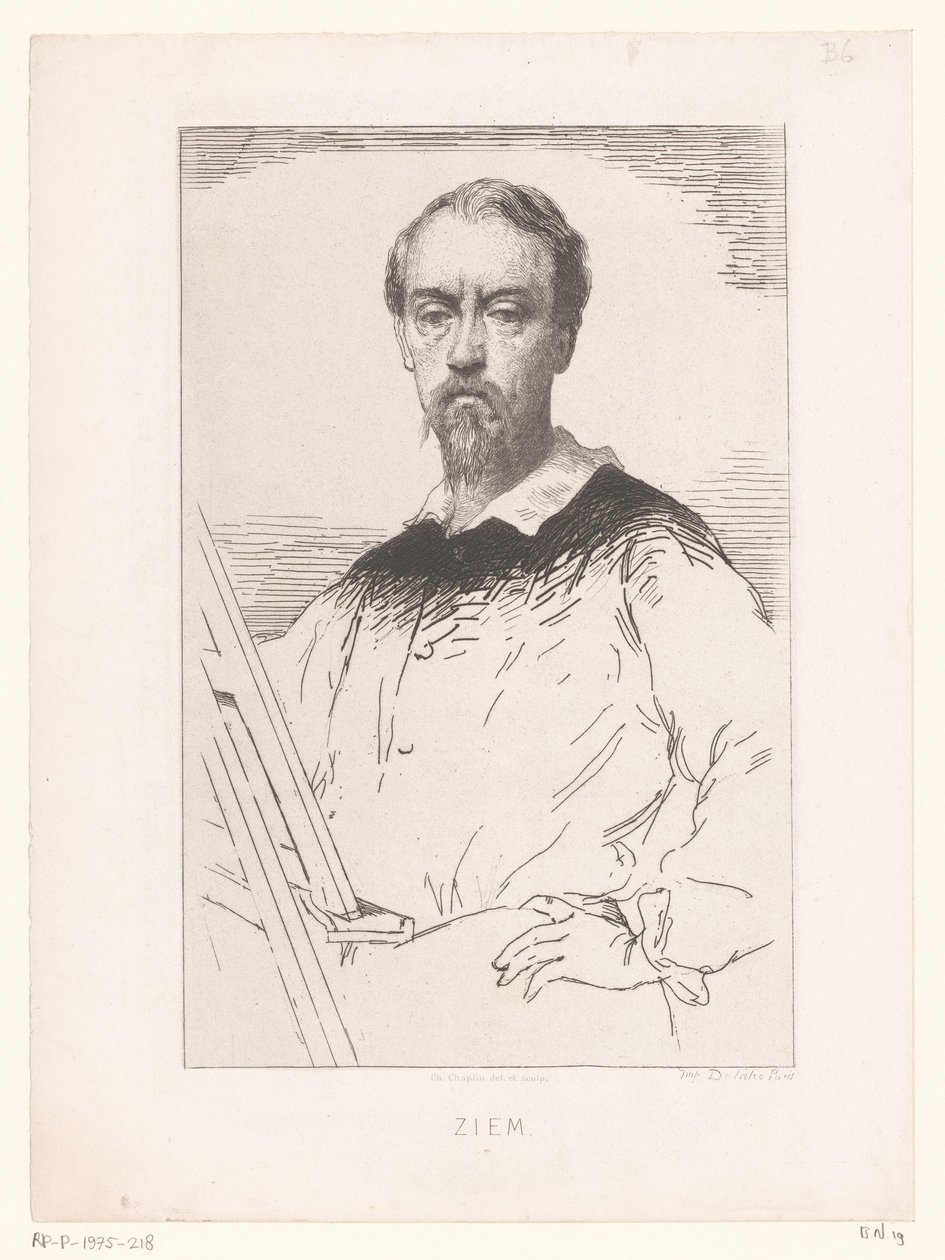 Portret van Félix François Georges Philibert Ziem Gravürler ve Litograflar (seri başlığı) by Charles Chaplin