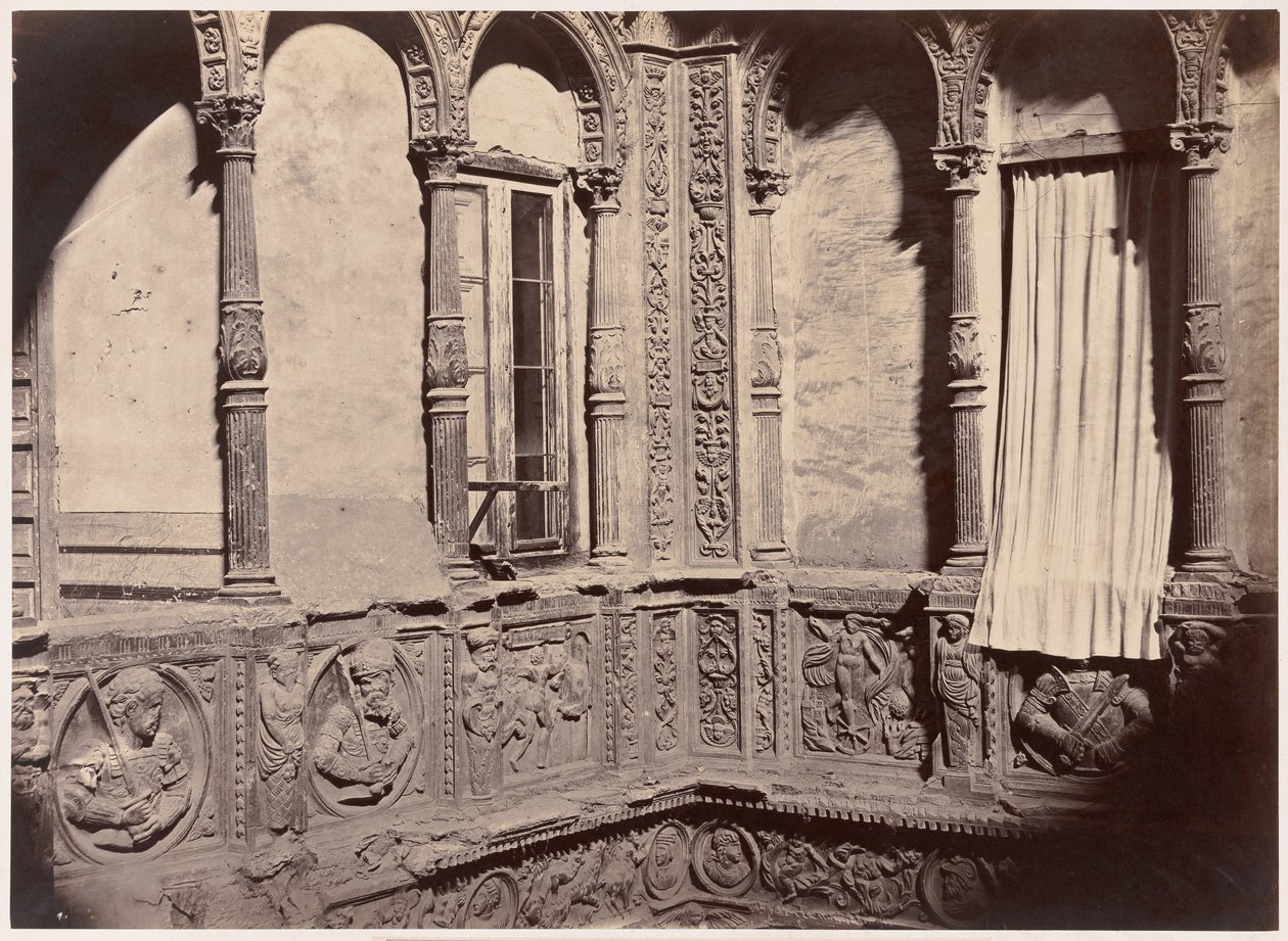 Zaragoza, İnfantların Adıyla Bilinen Evin Avlusu, 1860. by Charles Clifford