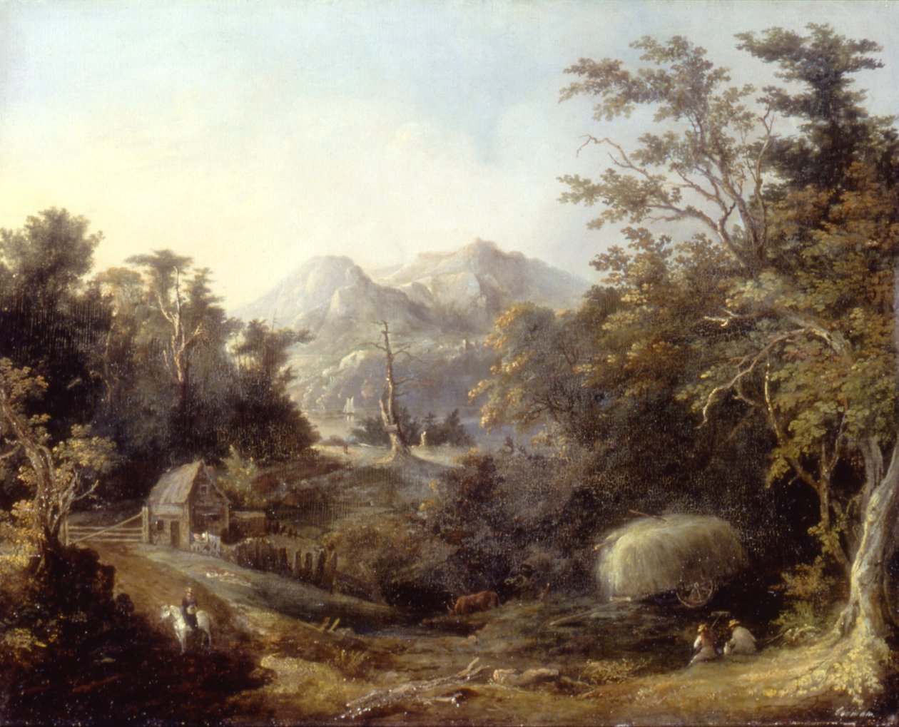 Çiftlik ve Dağlarla Peyzaj, 1832. by Charles Codman