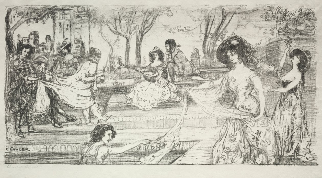 gitarist by Charles Edward Conder