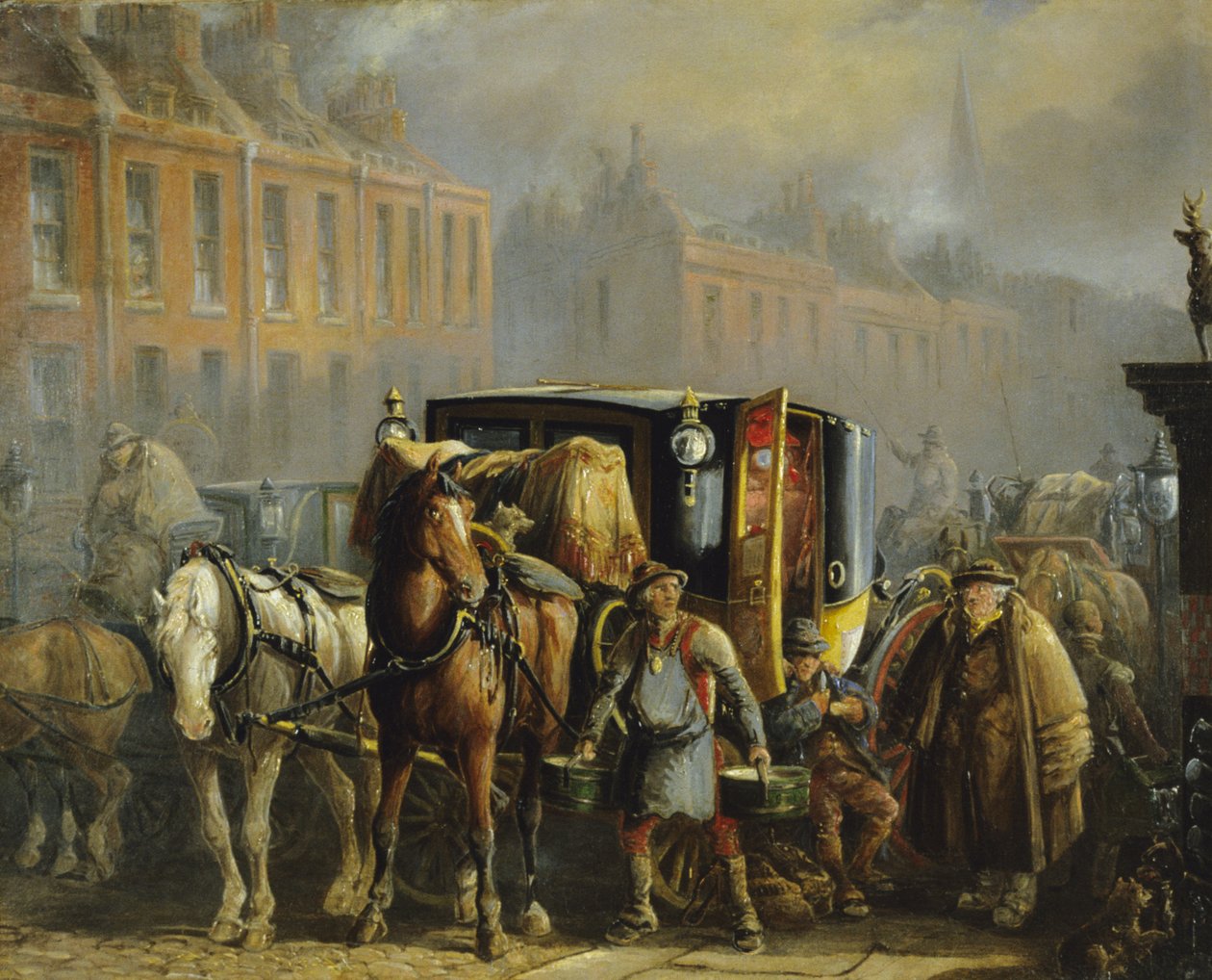 Bir London Cab (tuval üzerine yağlıboya) (çift için bkz. 266153) by Charles Cooper Henderson
