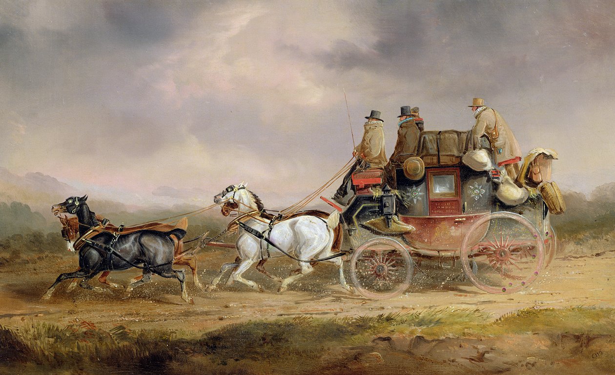 Yoldaki Posta Koçları: Louth-London Royal Mail Hızla İlerliyor by Charles Cooper Henderson