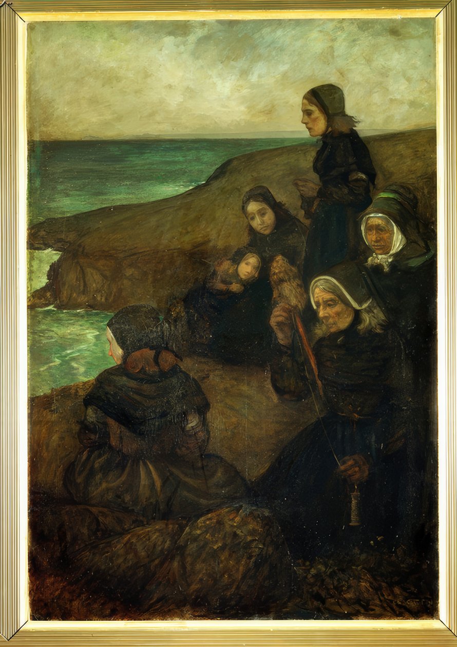 Au Pays de la Mer – Deniz Ülkesi – üçlü, sağ panel: Kalanlar by Charles Cottet