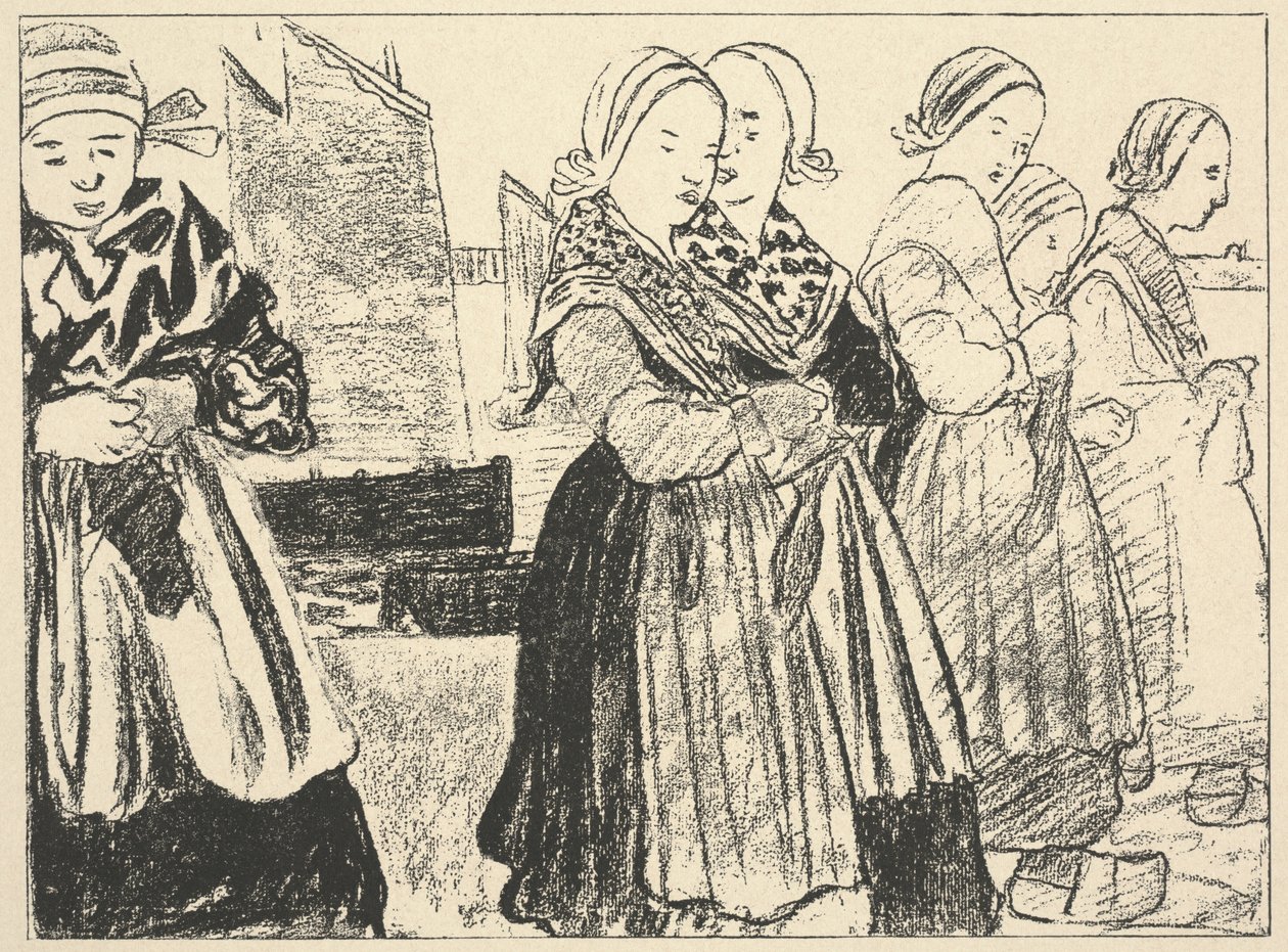 breton kadın by Charles Cottet