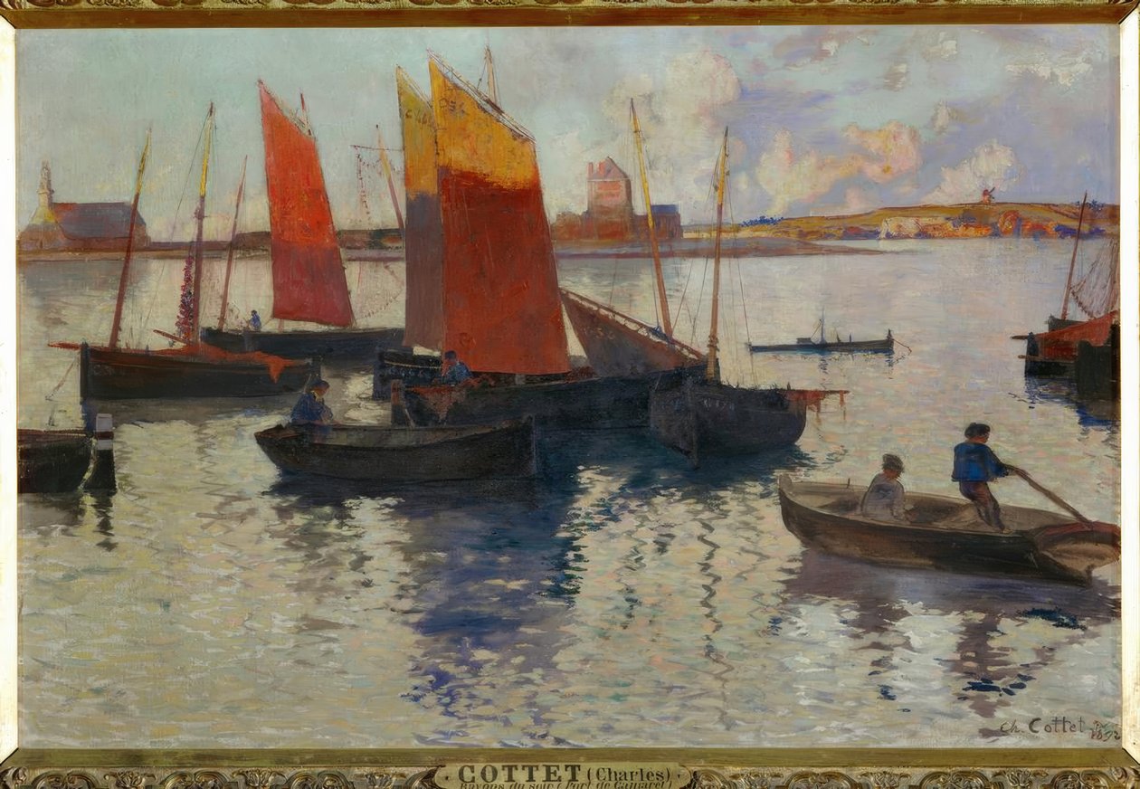 Akşam ışınları, Camaret limanı by Charles Cottet