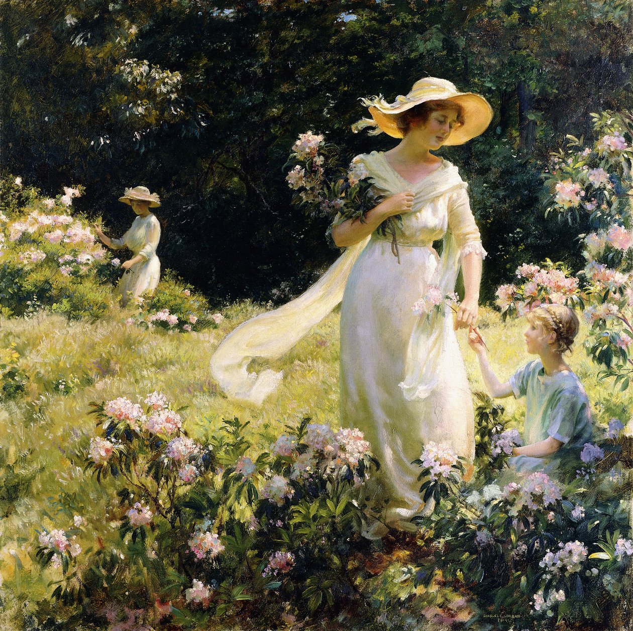 Defne Çiçekleri Arasında by Charles Courtney Curran