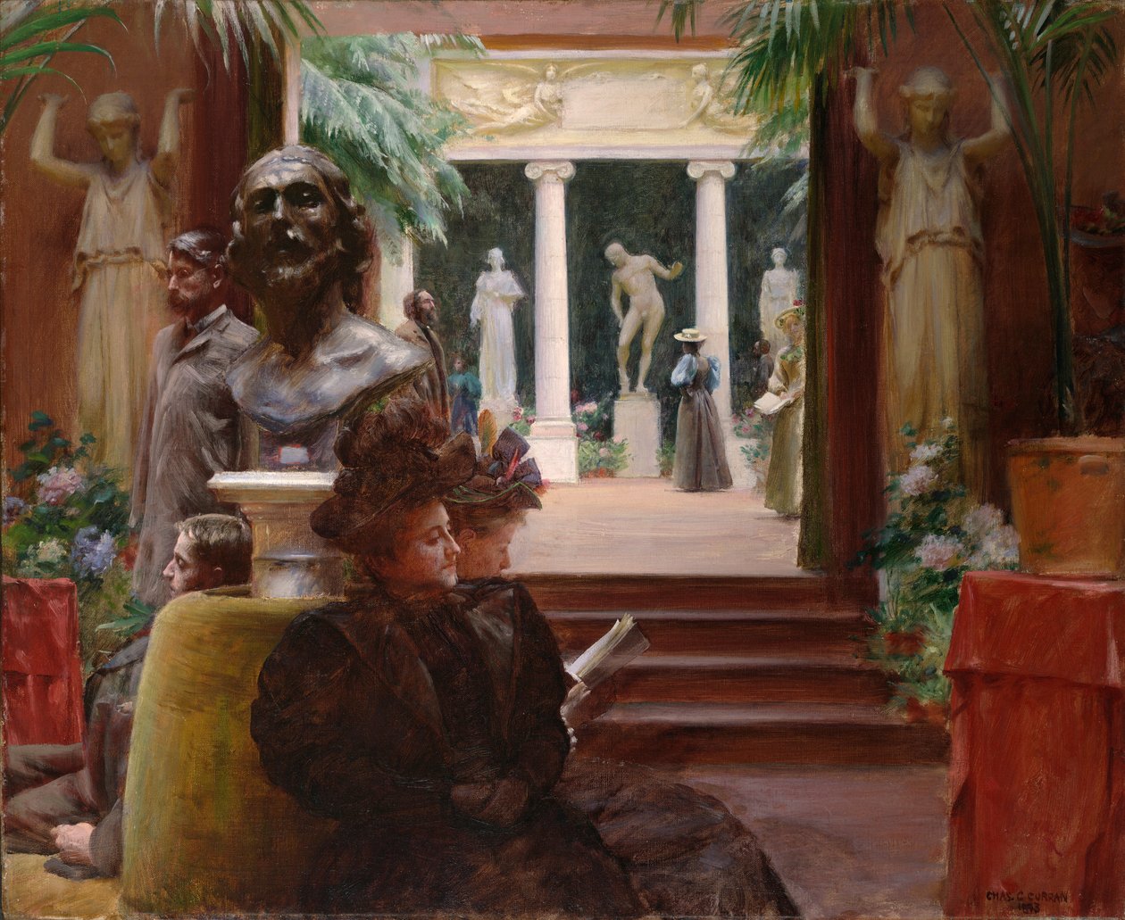 Heykel Sergisinde by Charles Courtney Curran