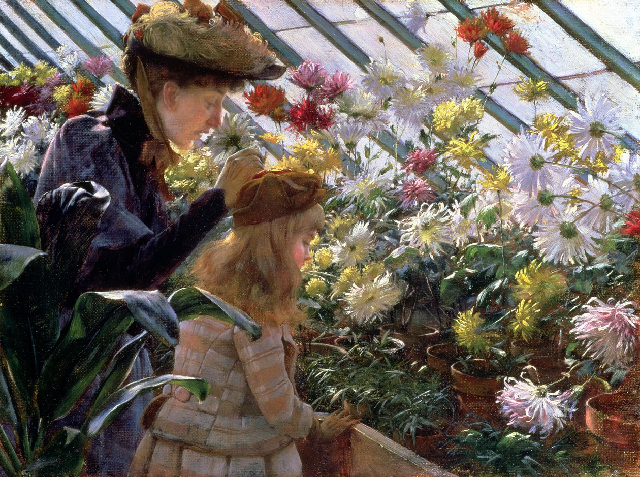 krizantemler by Charles Courtney Curran
