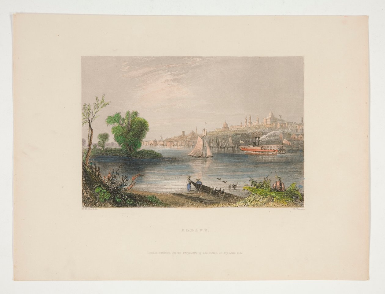Albany, Nathaniel Parker Willis için illüstrasyon by Charles Cousen
