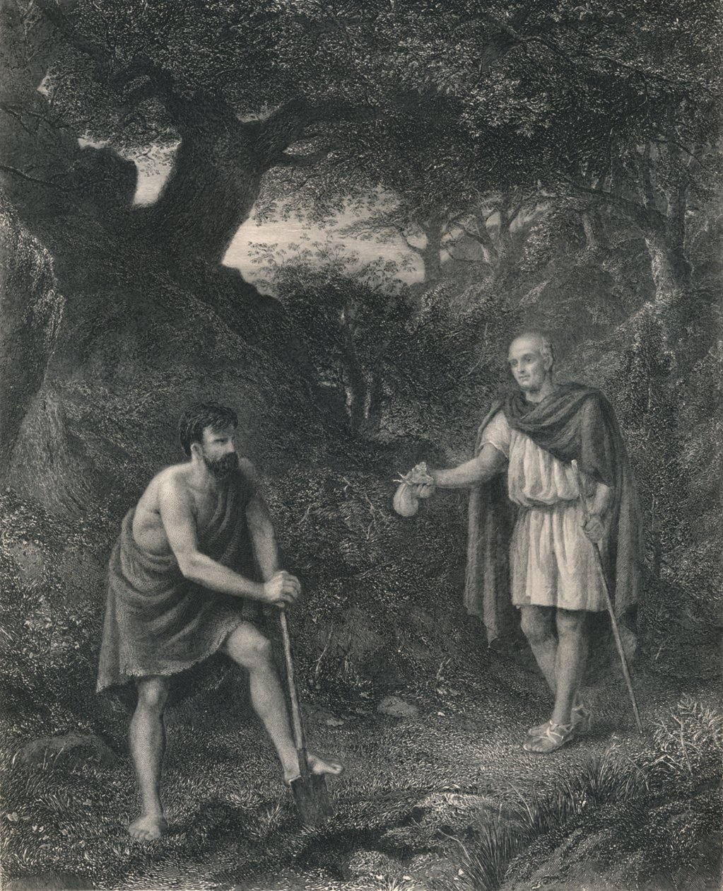 Atinalı Timon ve Flavius Timon, c1870 by Charles Cousen