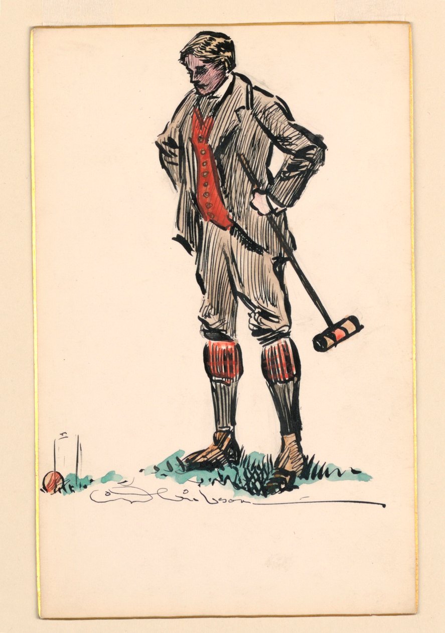 kroket oyuncusu by Charles Dana Gibson