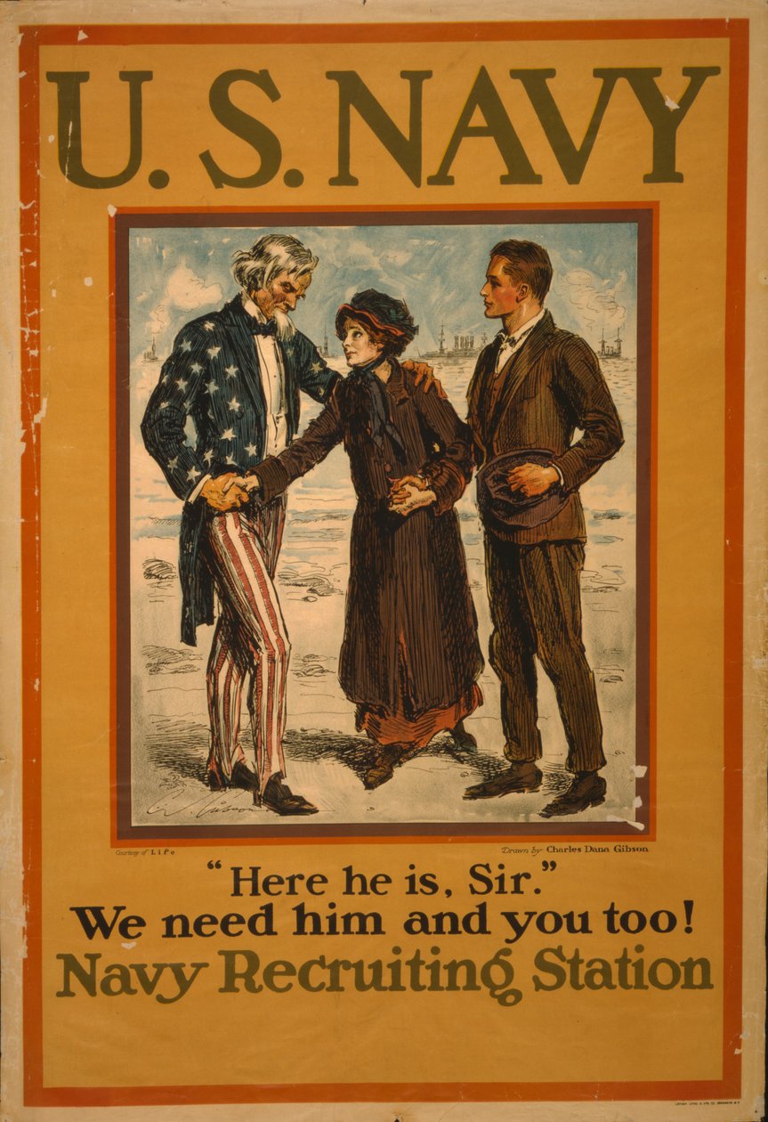 ABD Donanması "İşte geldi efendim" Ona ve size ihtiyacımız var! by Charles Dana Gibson