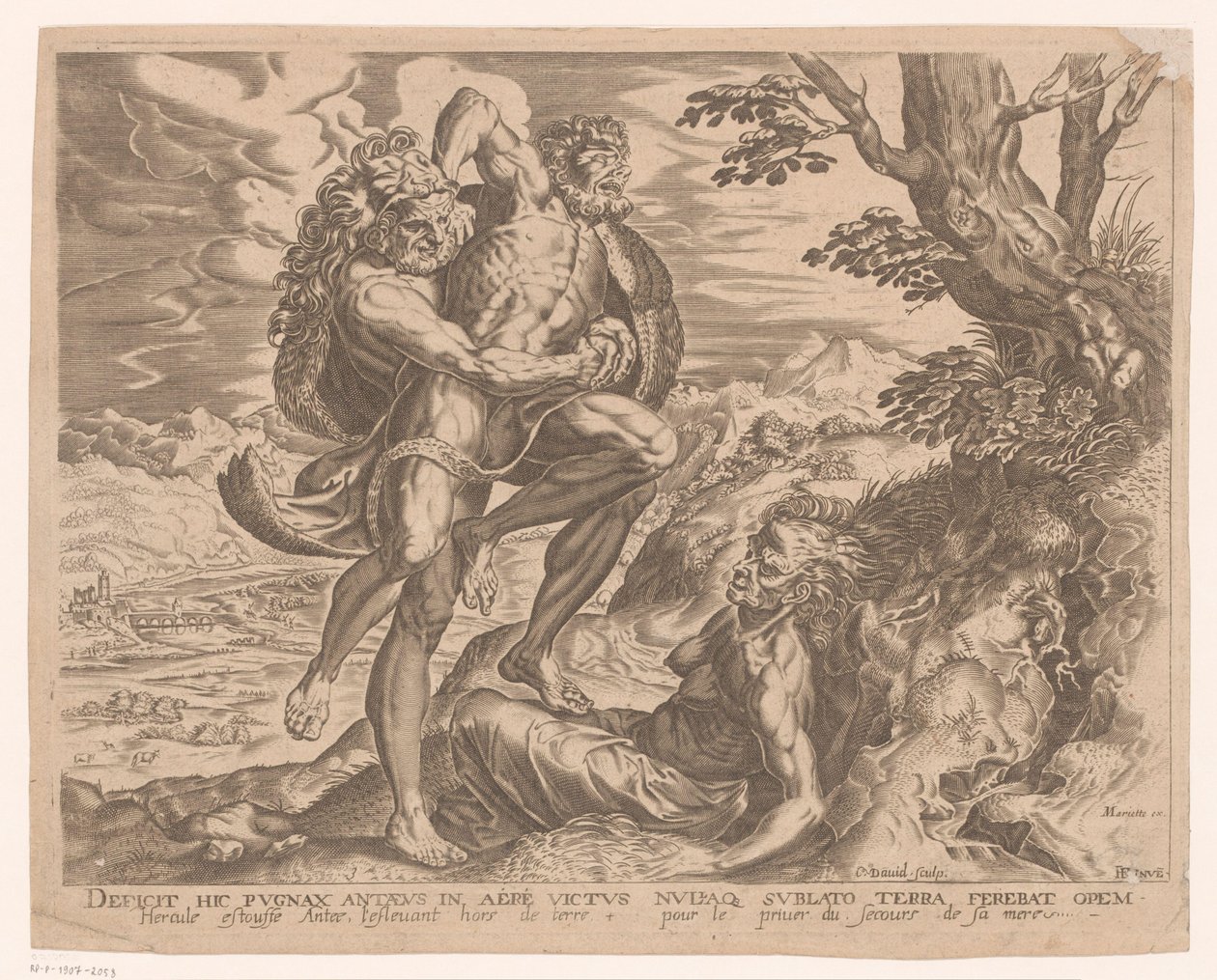 Herkül, Frans Floris'ten sonra Herkül'ün Antaeus İşçileri ile güreşiyor (dizi adı) by Charles David