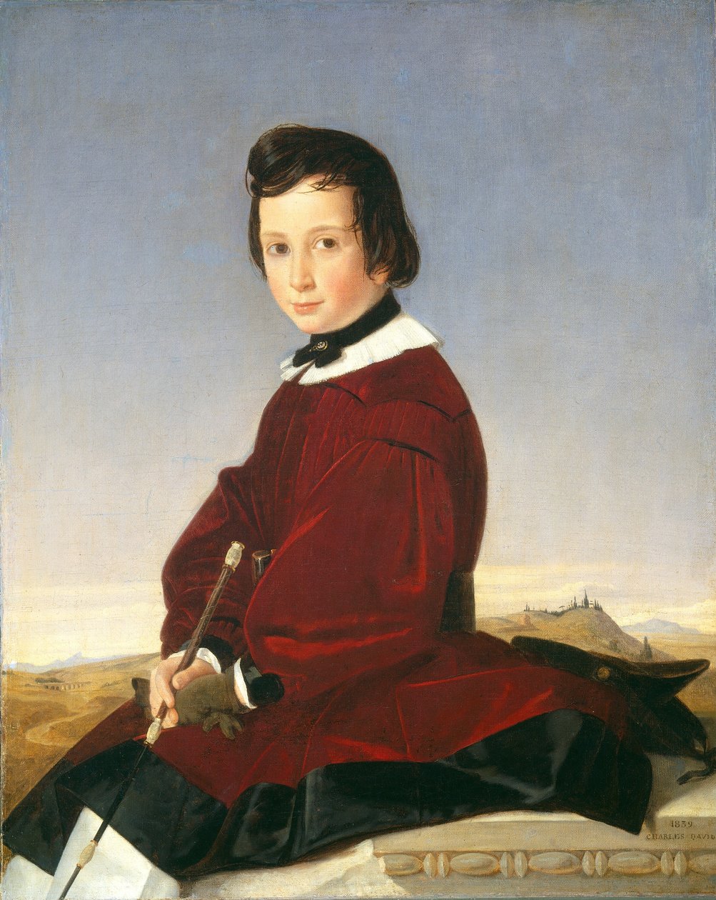 Genç Bir Binicinin Portresi, 1839. by Charles David