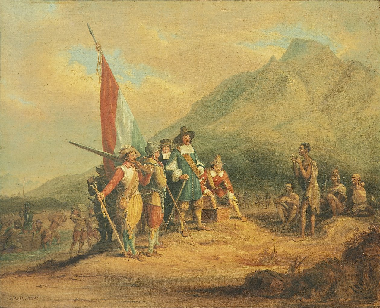 Jan van Riebeeck ve adamlarının Nisan 1652