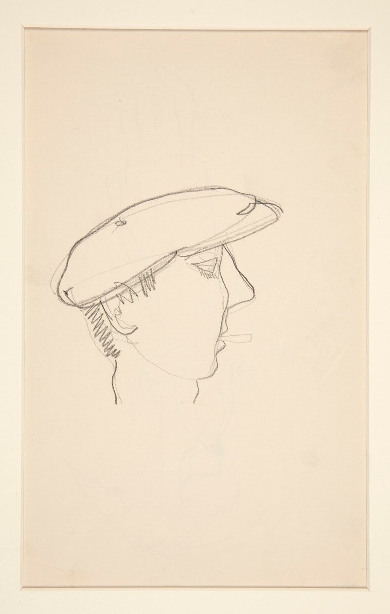 Adamın Başı Sigara İçiyor (rekto); Şemsiyeli Kadın (verso) by Charles Demuth