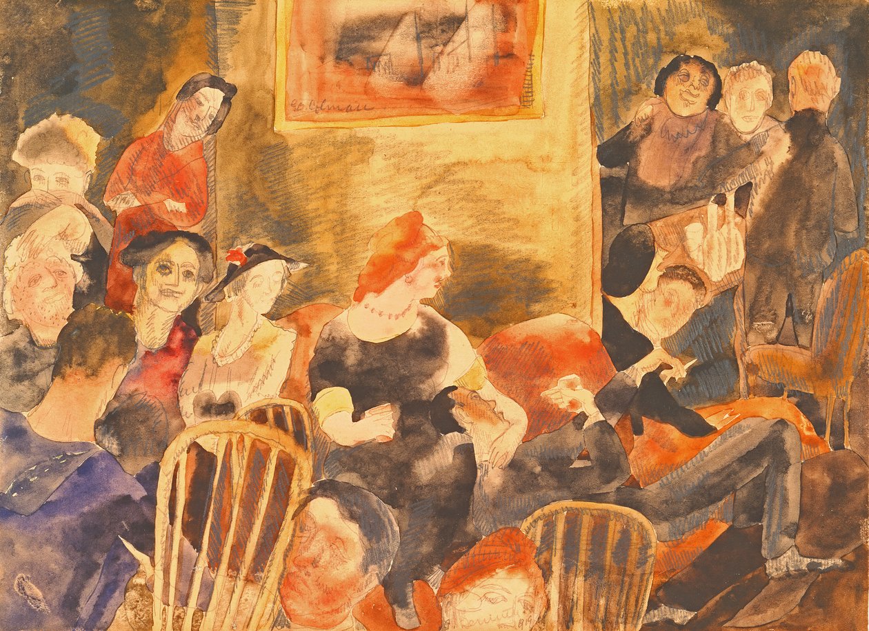 Toplumun İllüstrasyonu, 1919 (kağıt üzerinde wc ve kurşun kalem) by Charles Demuth