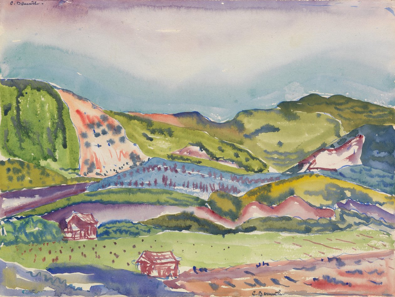 Kızıl Evli Dağ, c.1913 by Charles Demuth