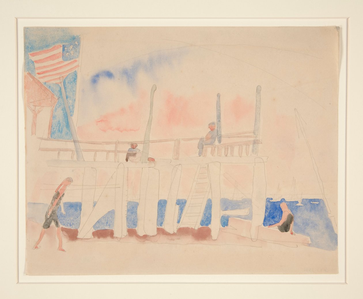 Dört Figürlü İskele by Charles Demuth