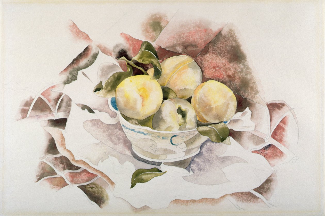 Natürmort, Şeftali, c.1922 (kağıt üzerine grafit üzerine sulu boya) by Charles Demuth