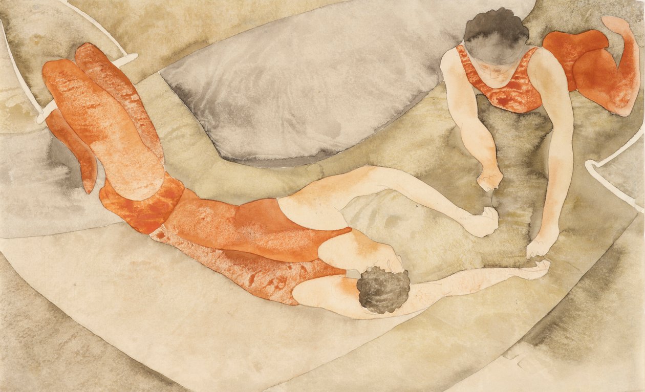 Kırmızı İki Trapez Sanatçısı by Charles Demuth
