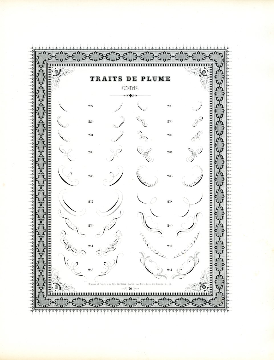 Kaligrafik Köşe Süsleri (baskı) by Charles Derriey