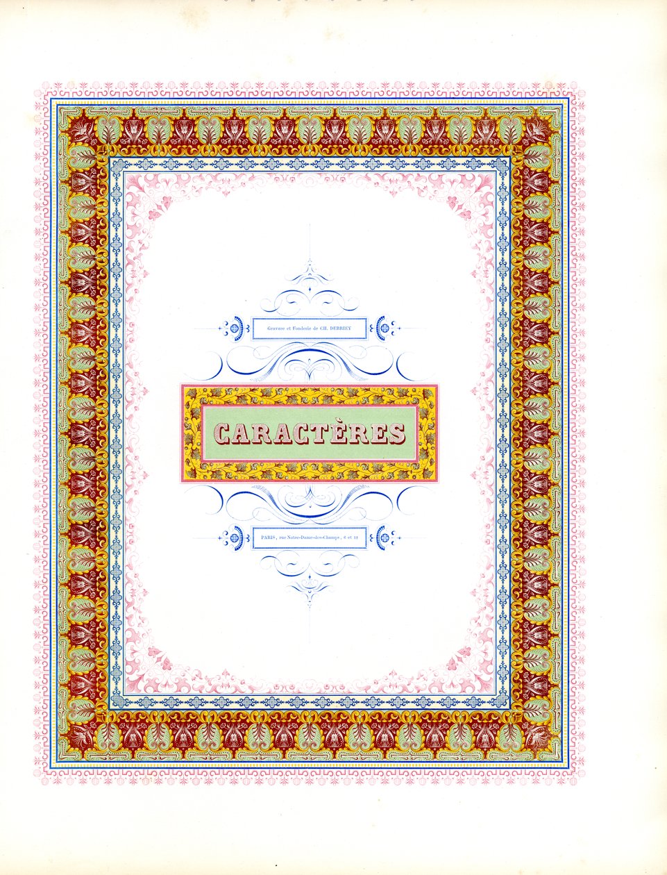 Muhteşem Kromolitografik Çerçeve (baskı) by Charles Derriey