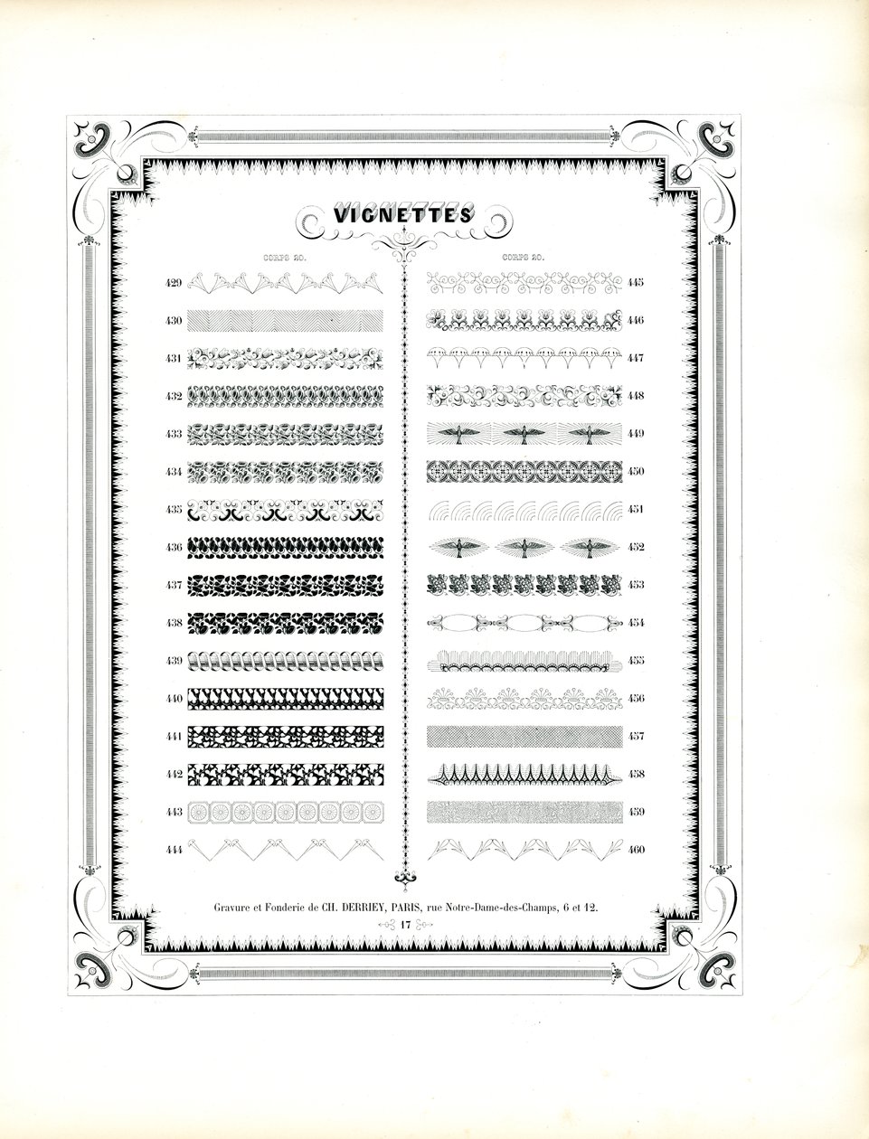 Süslü Bordürler ve Vinyetler, Kolordu 20 (Devam) (baskı) by Charles Derriey