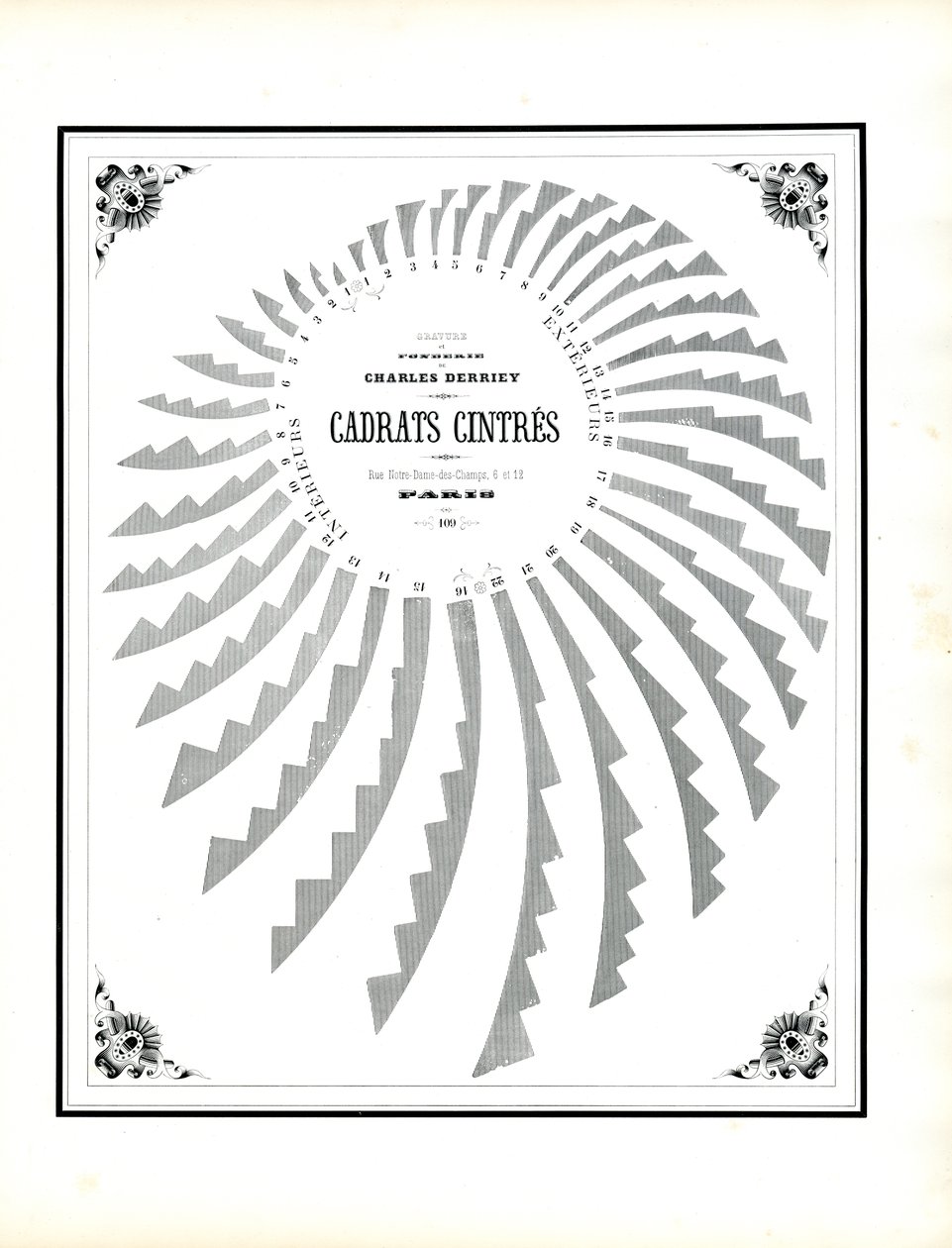 Kavisli Çerçeveler için Spiral Şeklinde Dekoratif Unsurlar (baskı) by Charles Derriey