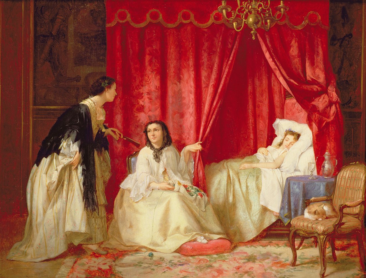 hasta bir arkadaşı ziyaret etmek by Charles Desire Hue