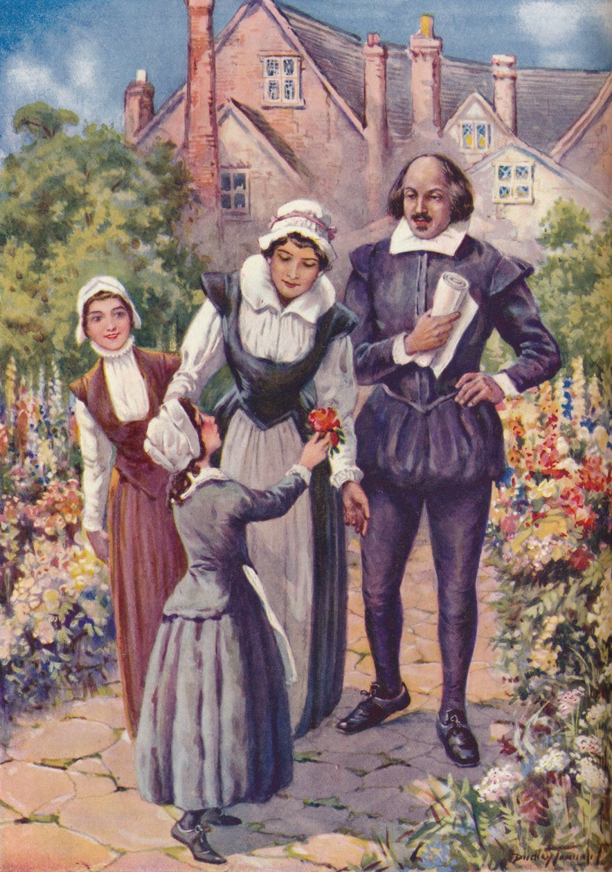 William Shakespeare - Şairler Kralı için Zarif Bir Çiçek, c1925 by Charles Dudley Tennant