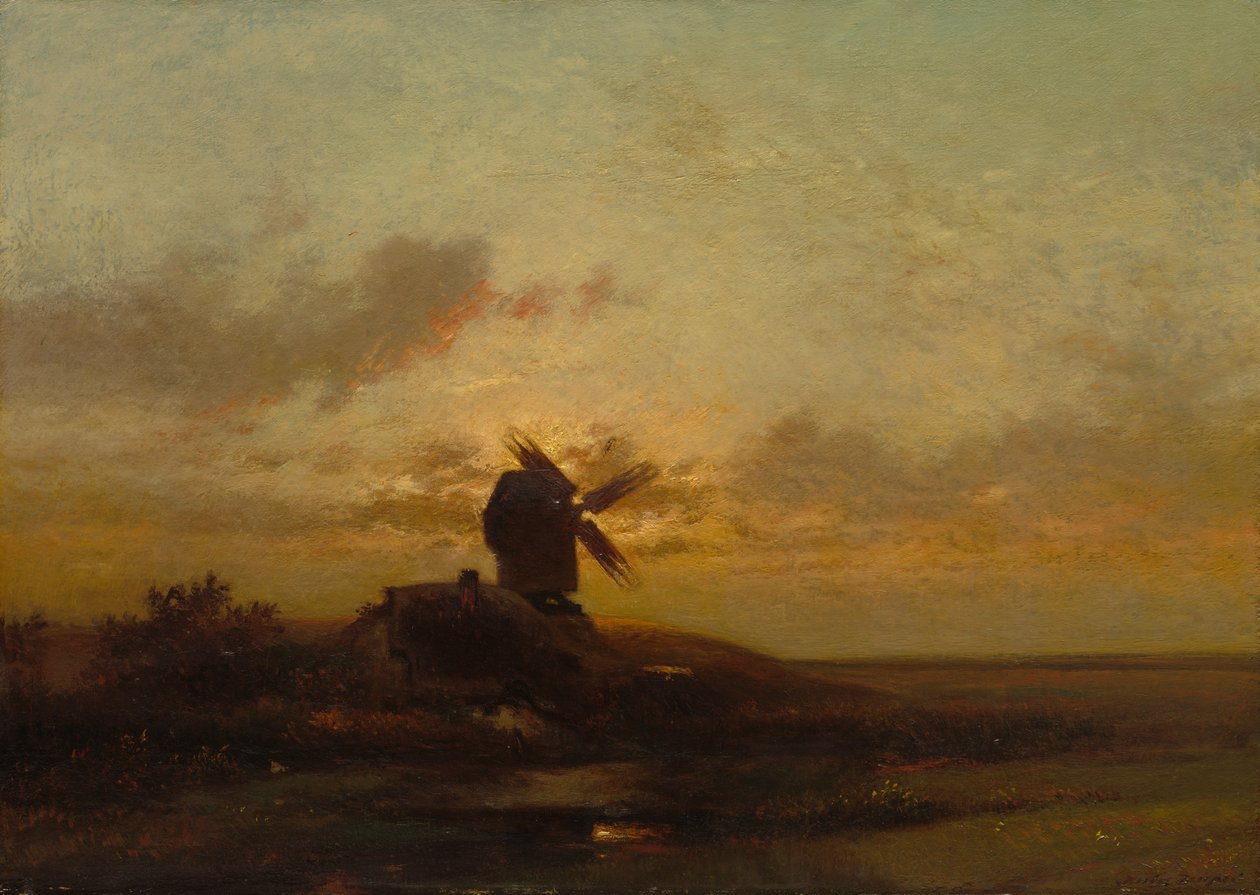 Yel Değirmeni, 1850'lerin sonu (kumaş üzerine yağlıboya) by Charles Duprez